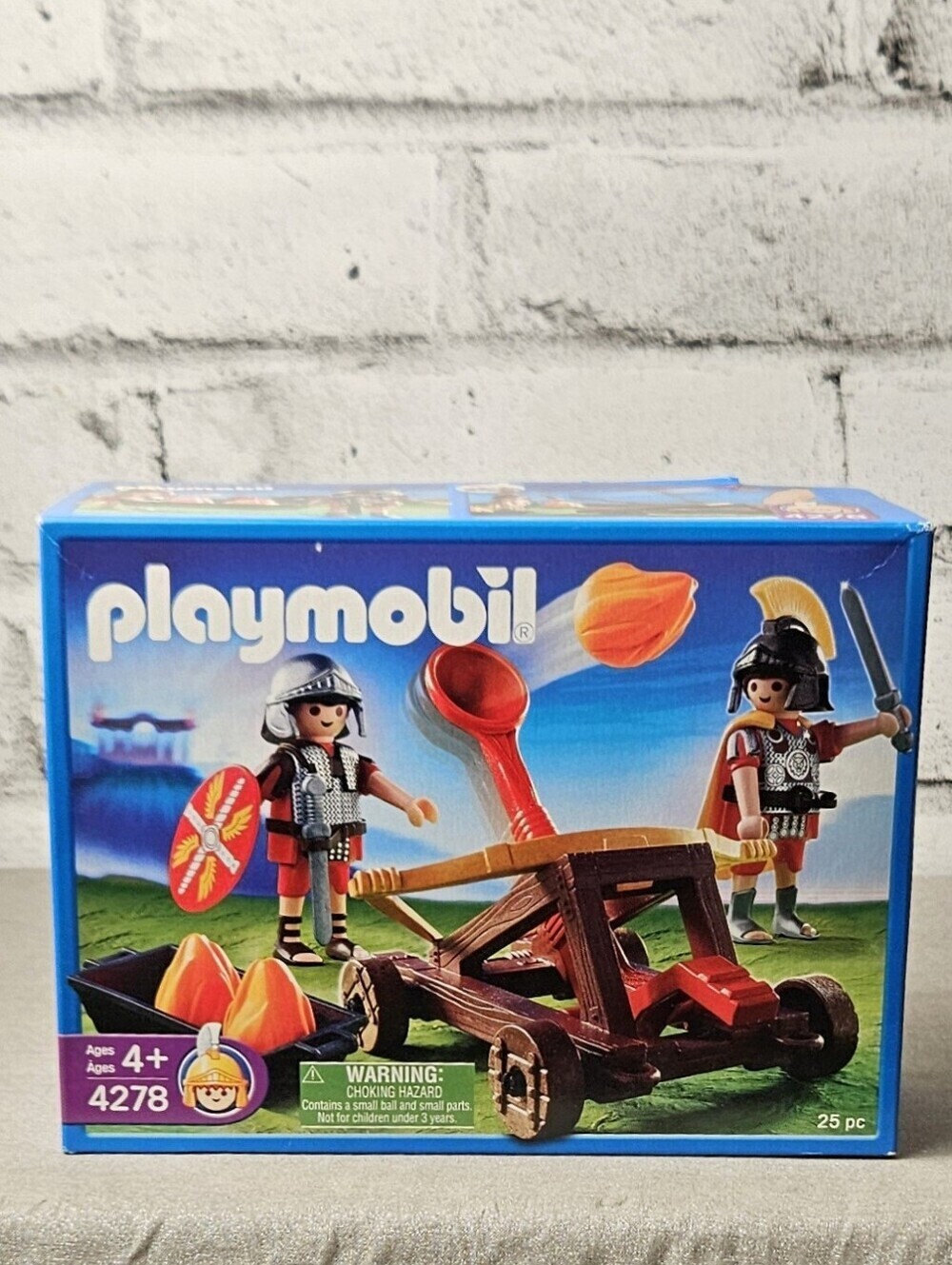 Playmobil 4278 Roman Catapult Soldiers Set Retired NIB 25 Piece